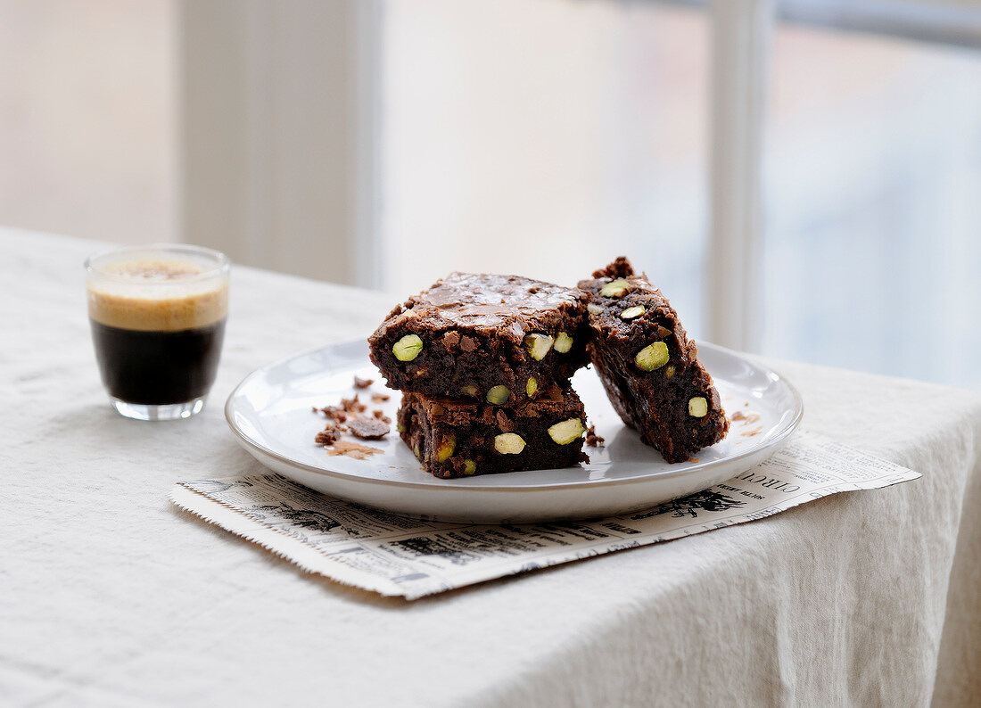 Pistachio brownies