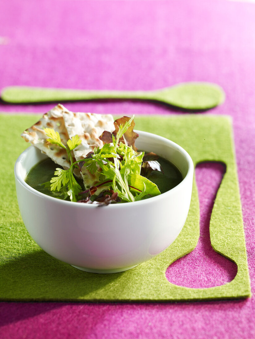 Mesclun soup