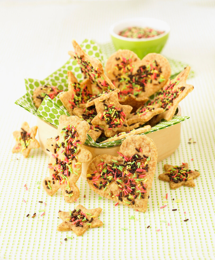 Butterplätzchen mit Schokostreusel