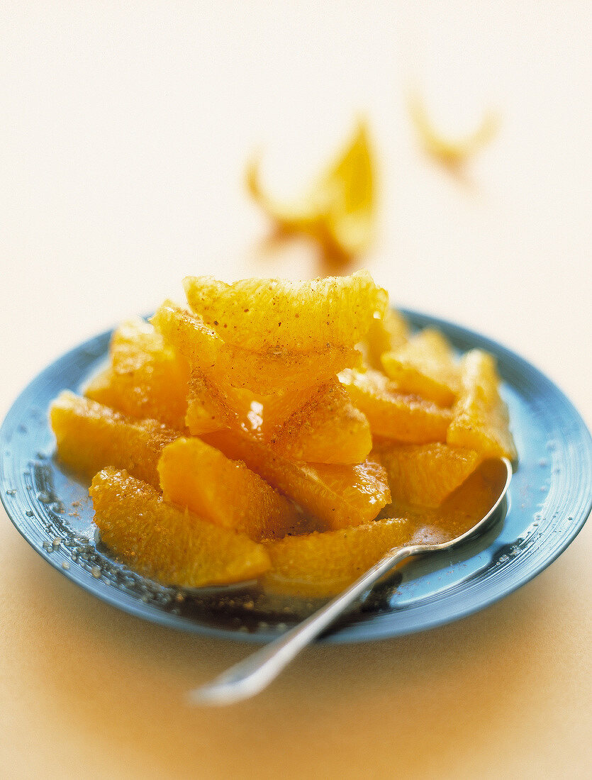 Orange fruit salad with cinnamon