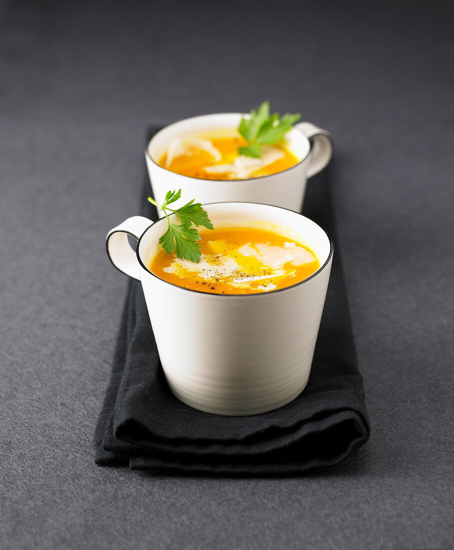 Cream of pumkin and parmesan soup