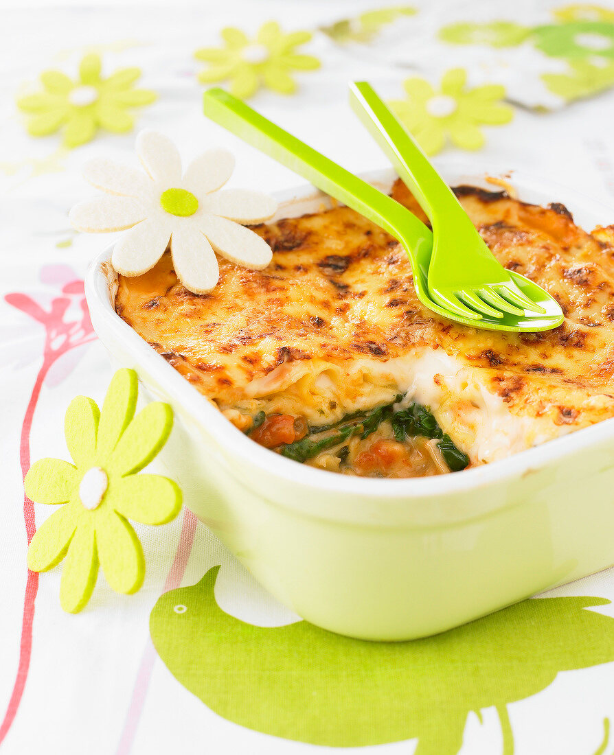 Spinach lasagnes