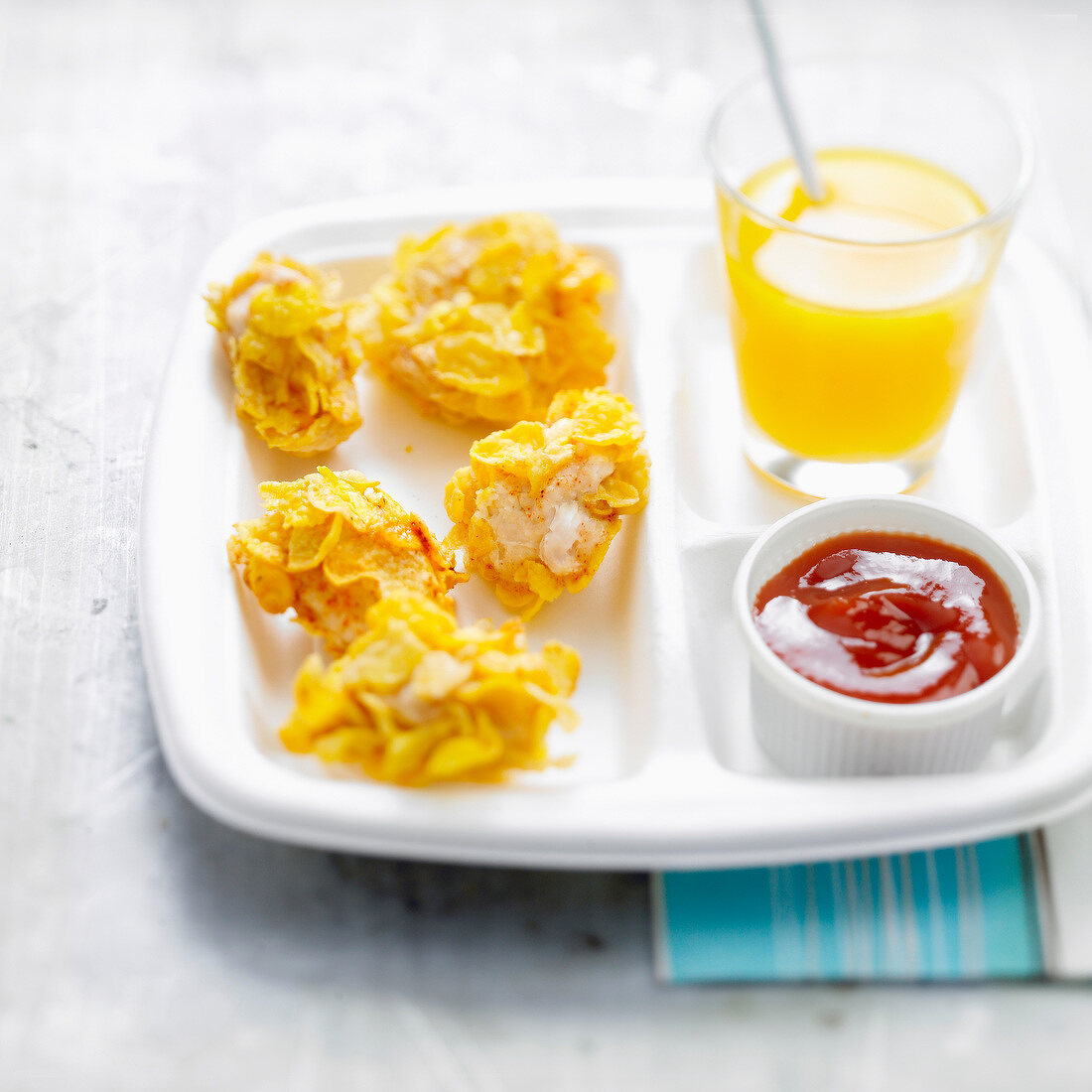 Chicken Nuggets mit Cornflakes