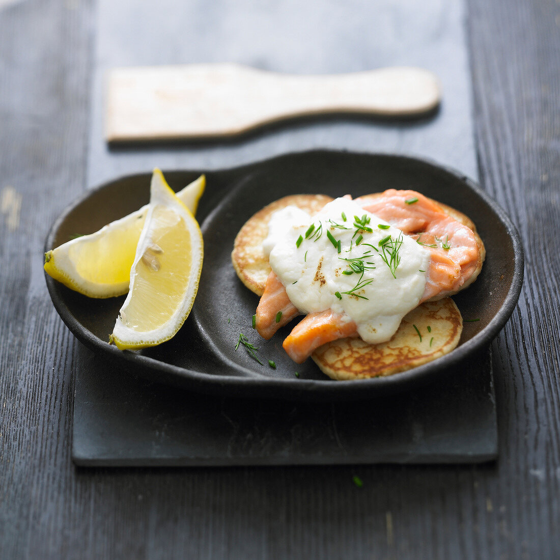 Salmon and ricotta Raclette