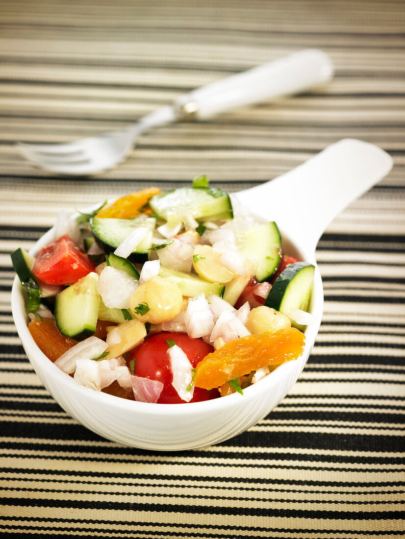 Vegetable and dried apricot salad