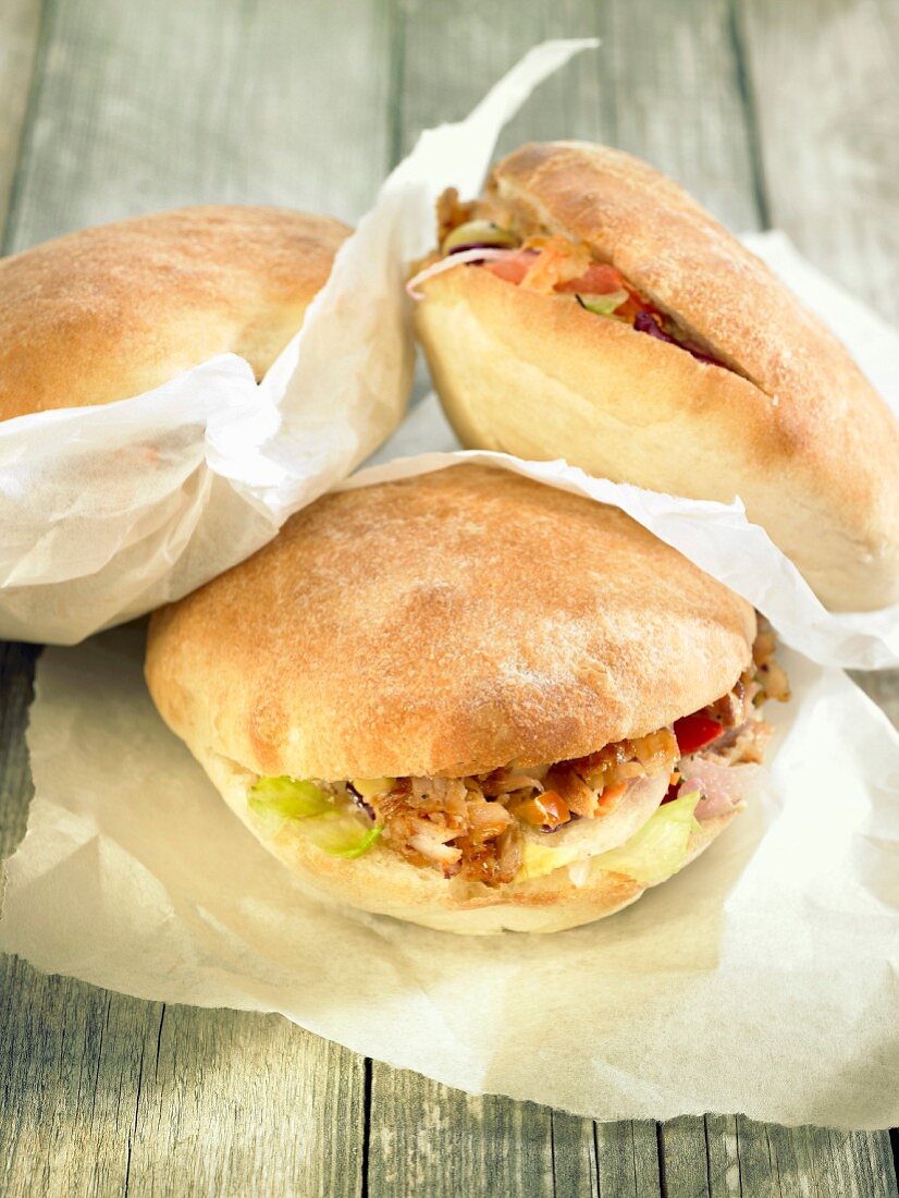 Pitta sandwiches
