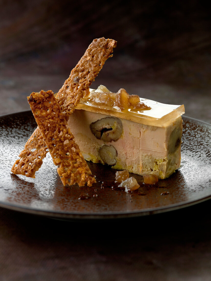Foie gras and candied chestnut terrine