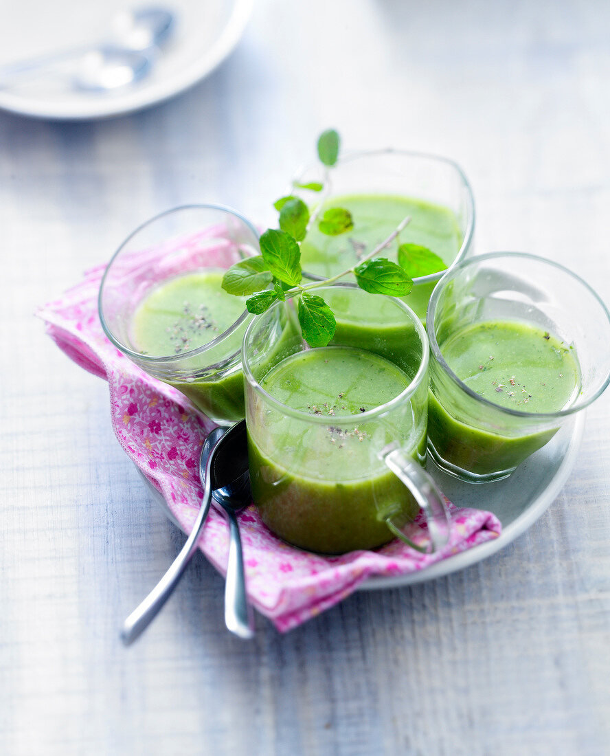 Pea and mint gazpacho