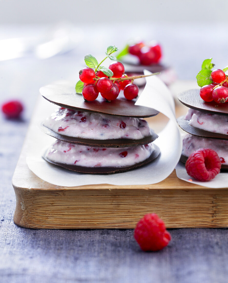 Chocolate-raspberry mille-feuille