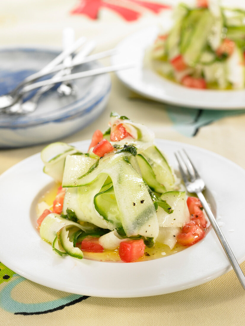 Cucumber and tomato salad