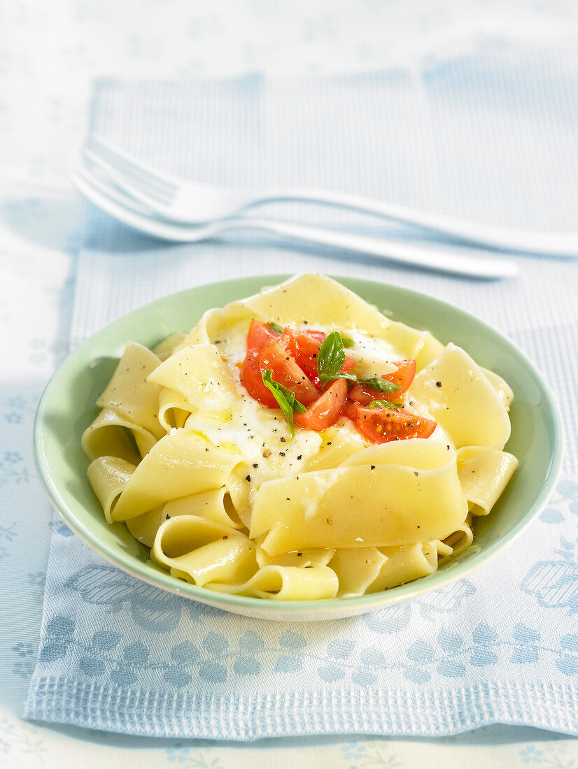 Parpadelle mit Mozzarellacreme