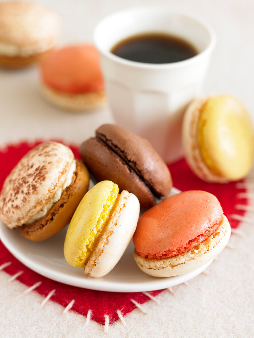 Different flavored macaroons