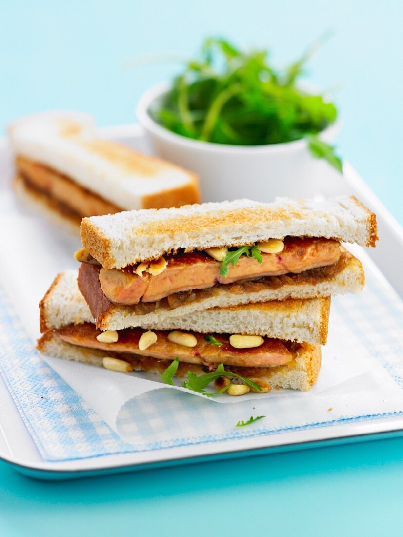 Foie gras toasted sandwich