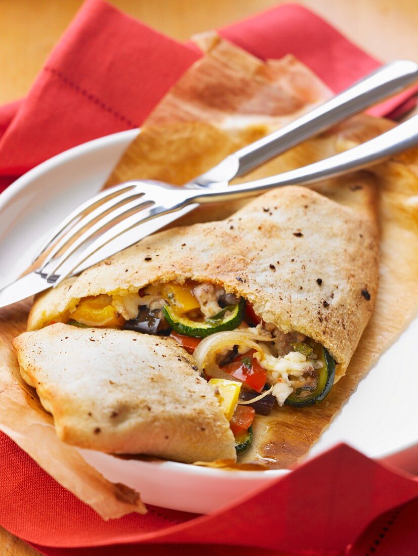 Ratatouille Calzone with Feta