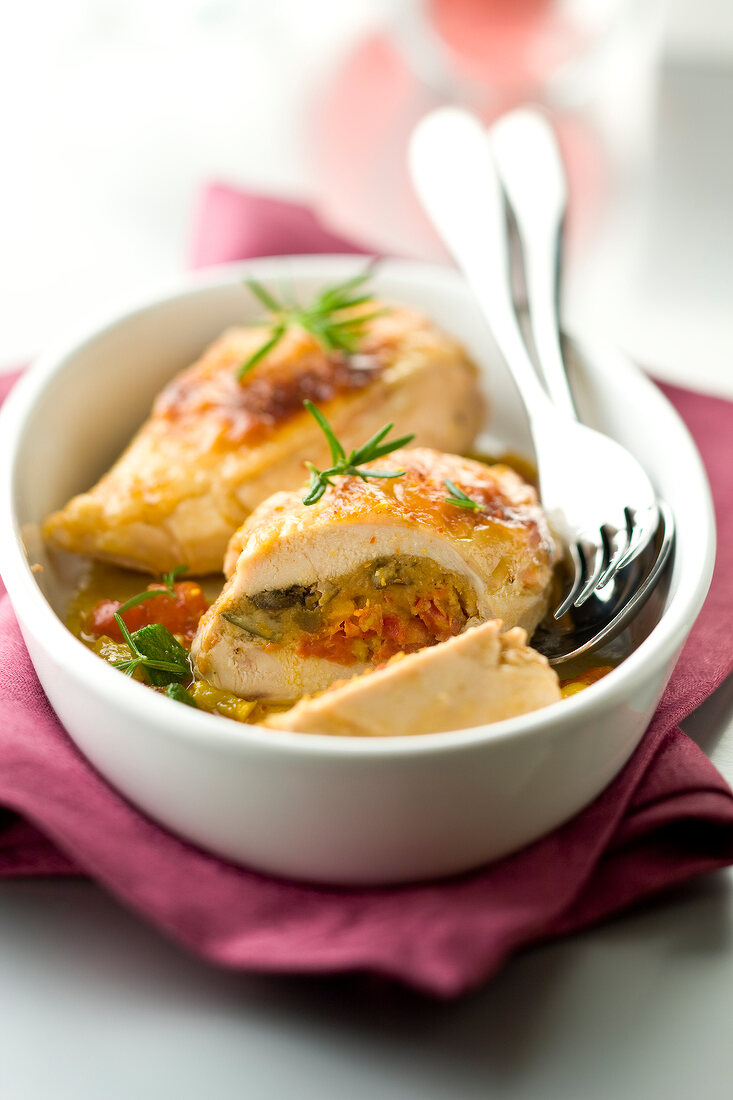 Stuffed chicken breasts