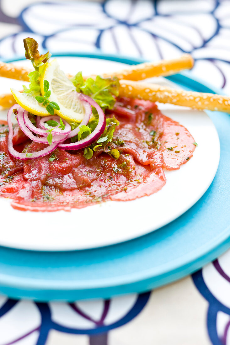 Rindercarpaccio mit Pesto