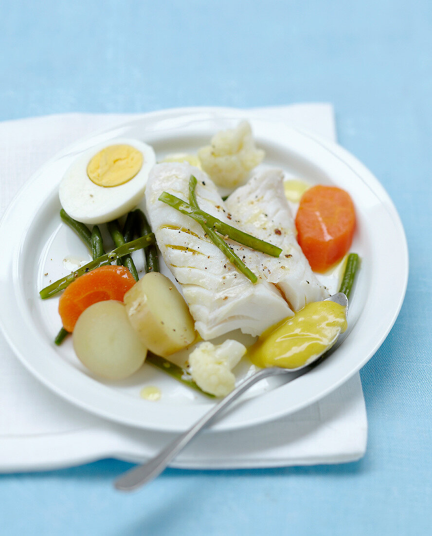 Cod and vegetables with Aïoli
