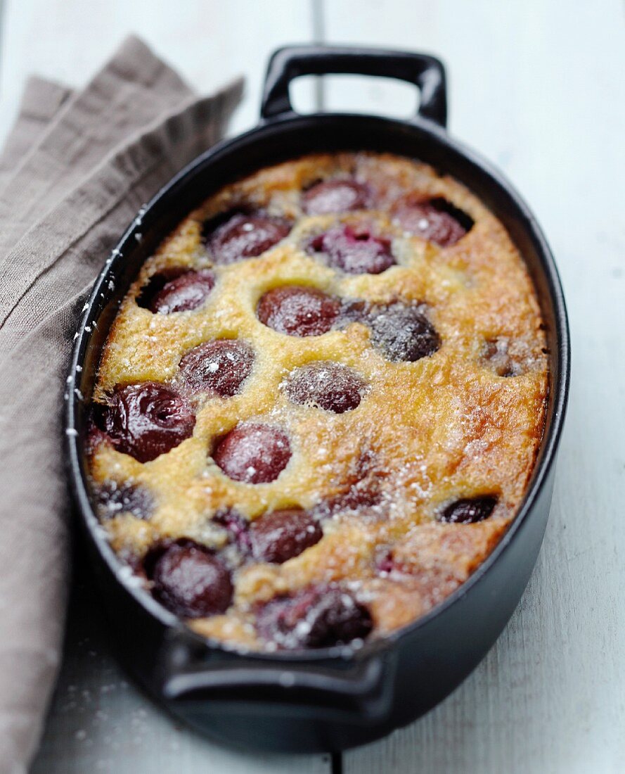 Cherry batter pudding