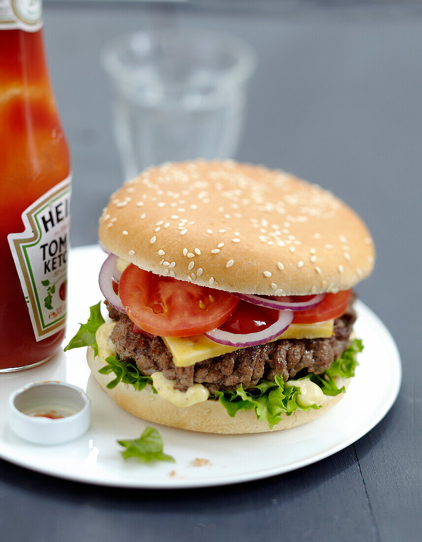 Homemade hamburger