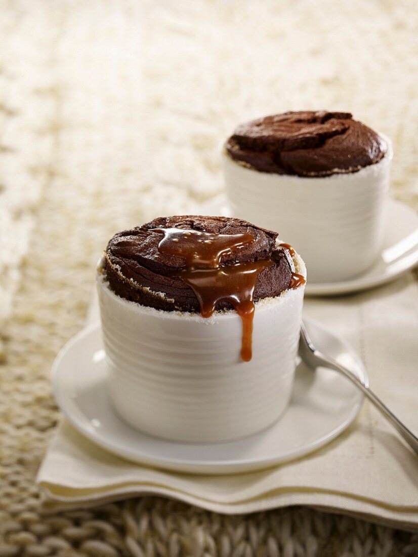 Chocolate fondant with a toffee center