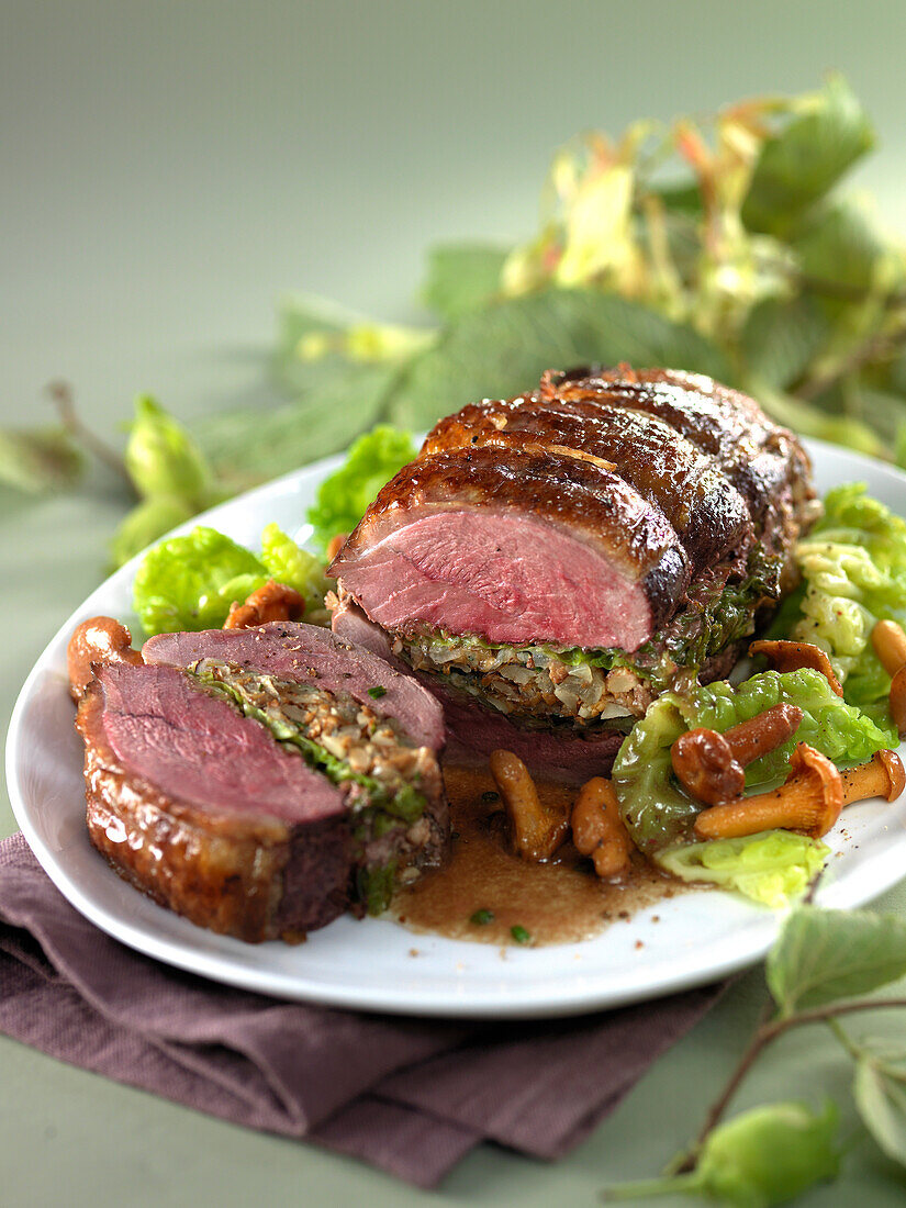 Gefüllter Entenbrustbraten