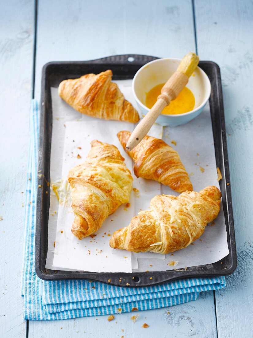 Plain and cheese croissants