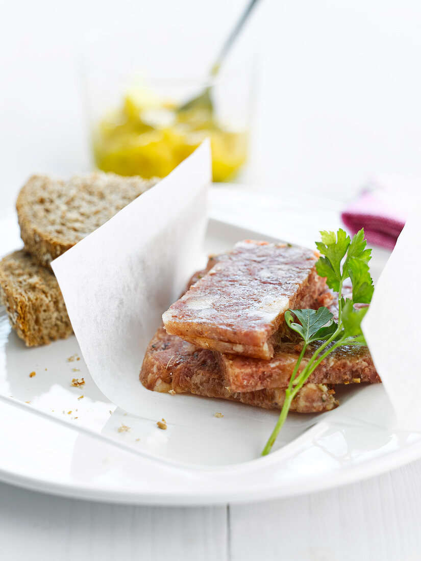 Country-style pork head paté