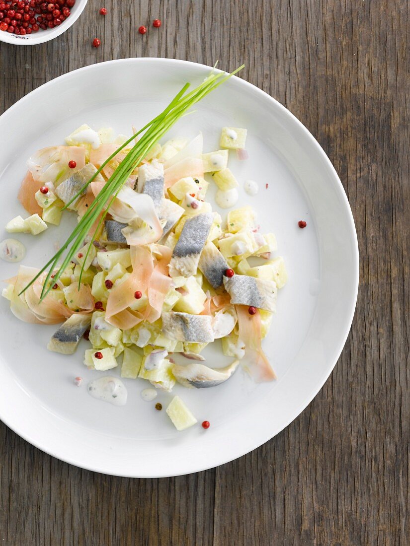 Apple, herring and ginger salad