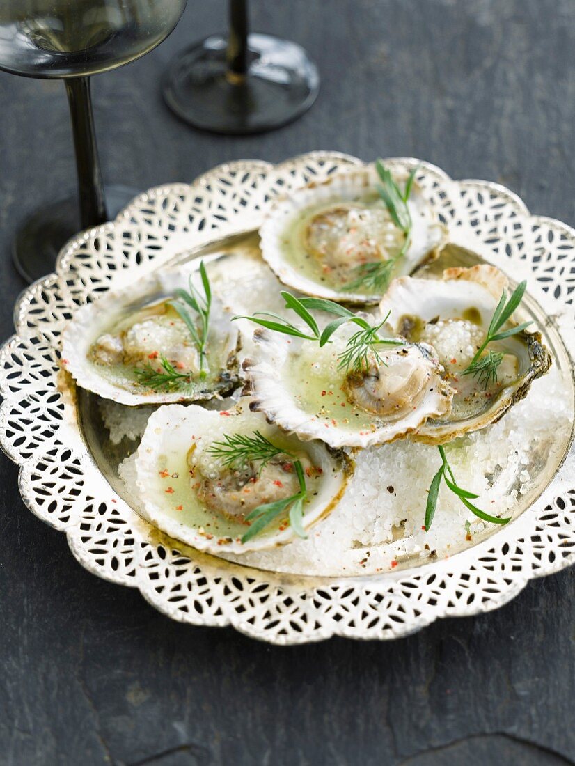 Oysters in apple jelly