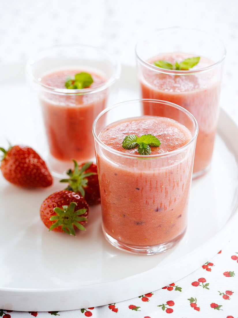 Erdbeer-Melonen-Smoothie