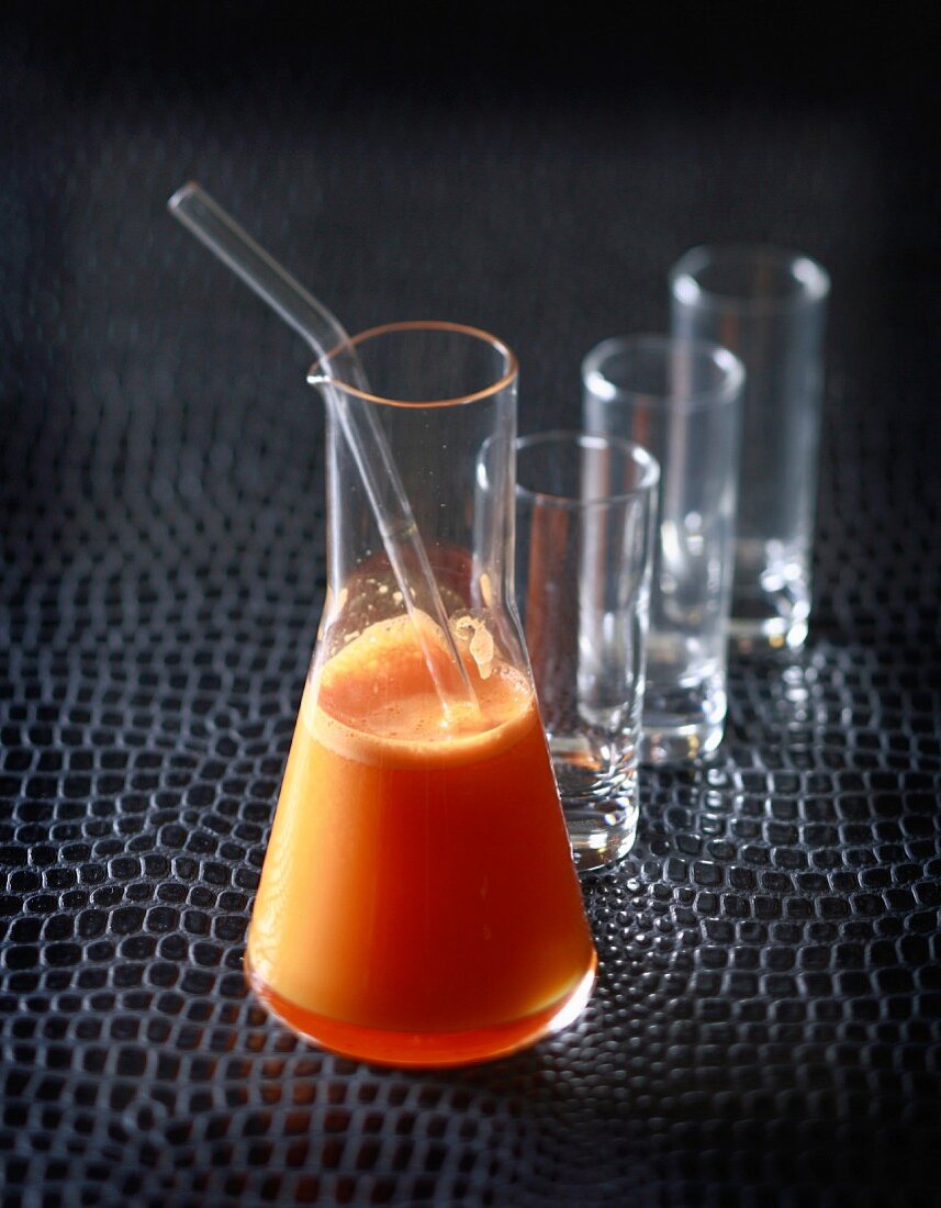 Carrot,orange and ginger juice