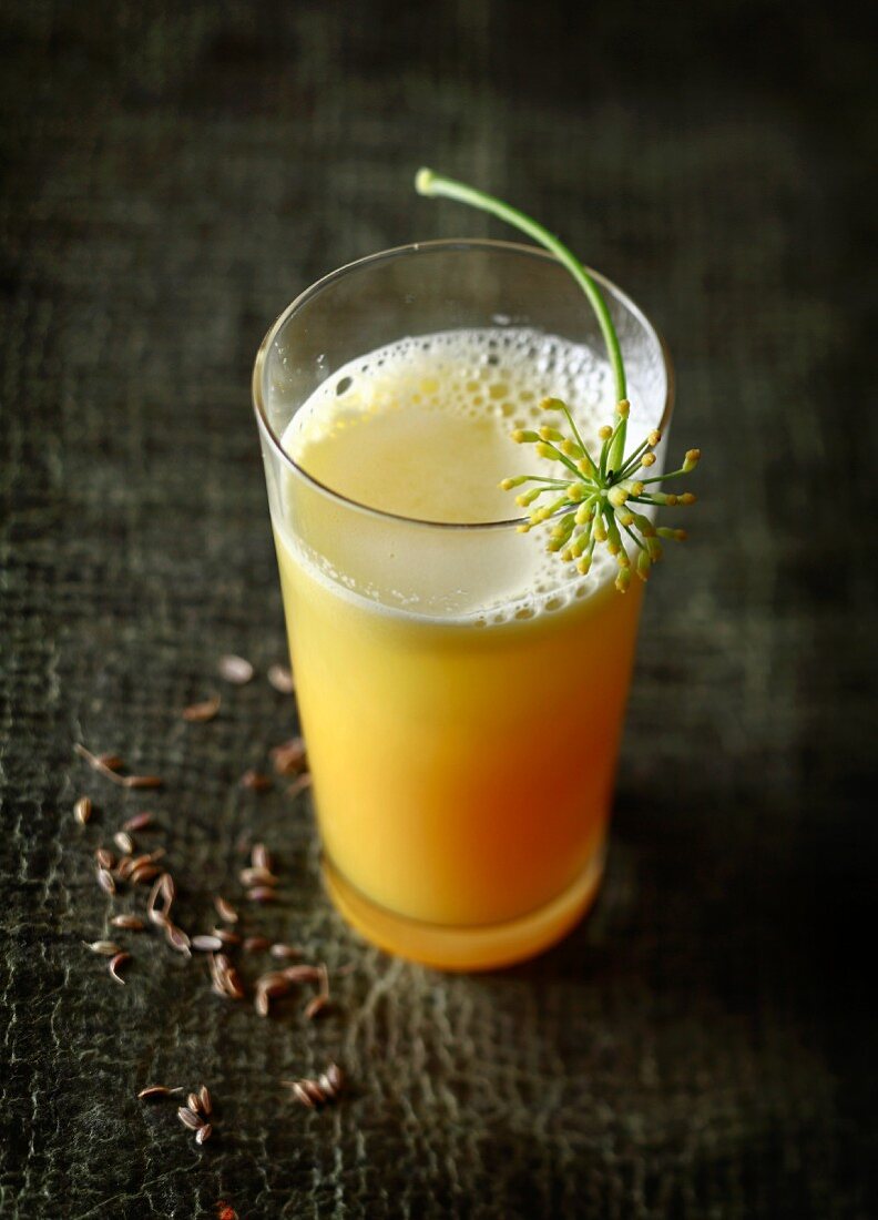 Fennel and orange juice with caraway