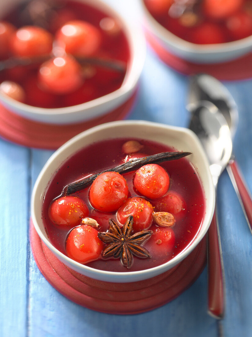 Spicy cherry soup