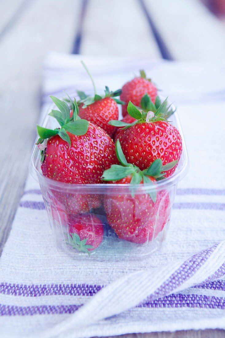 Punnet of strawberries