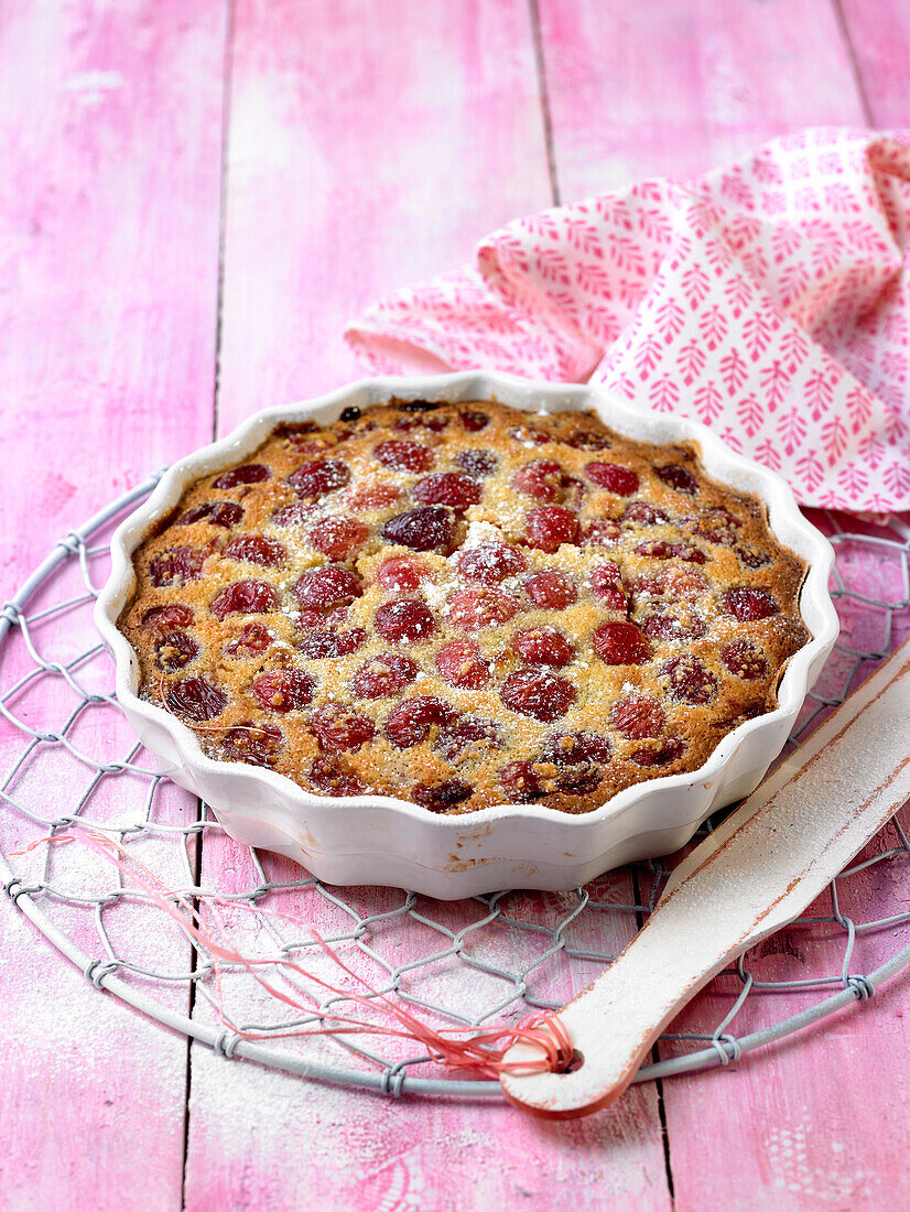 Cherry batter pudding