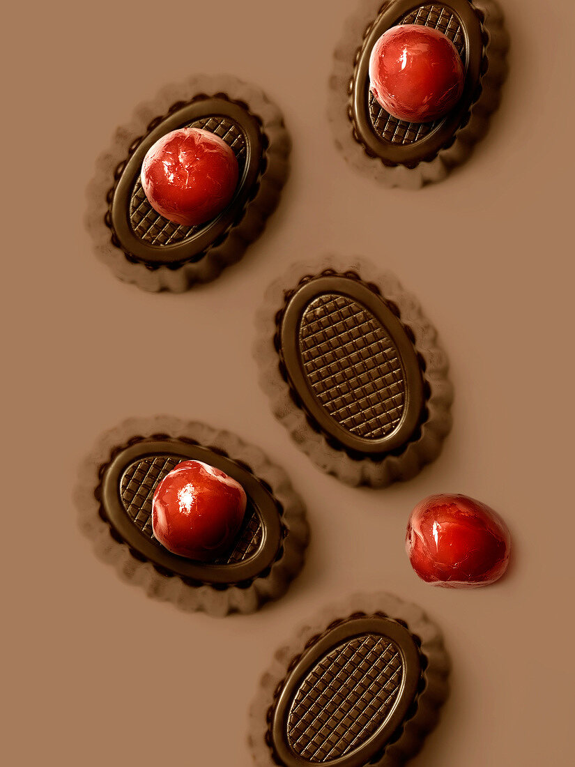 Chocolate and cherry bites