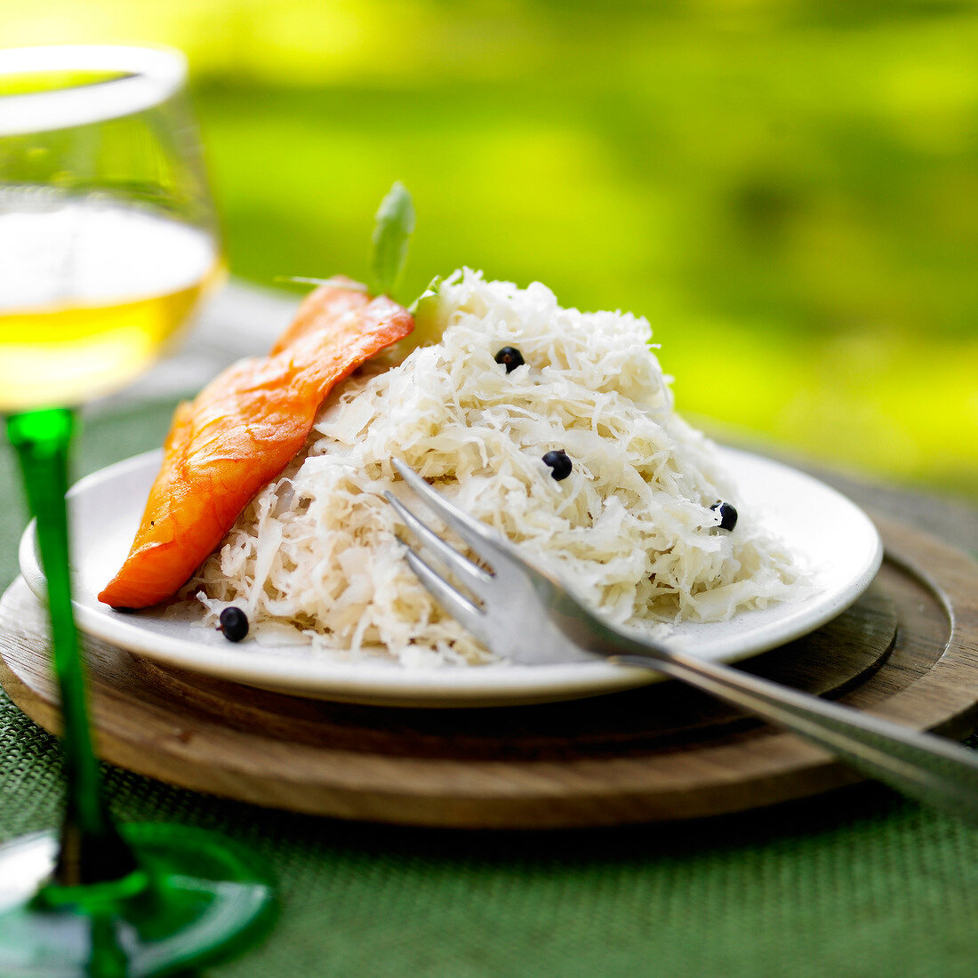 Sauerkraut with smoked haddock