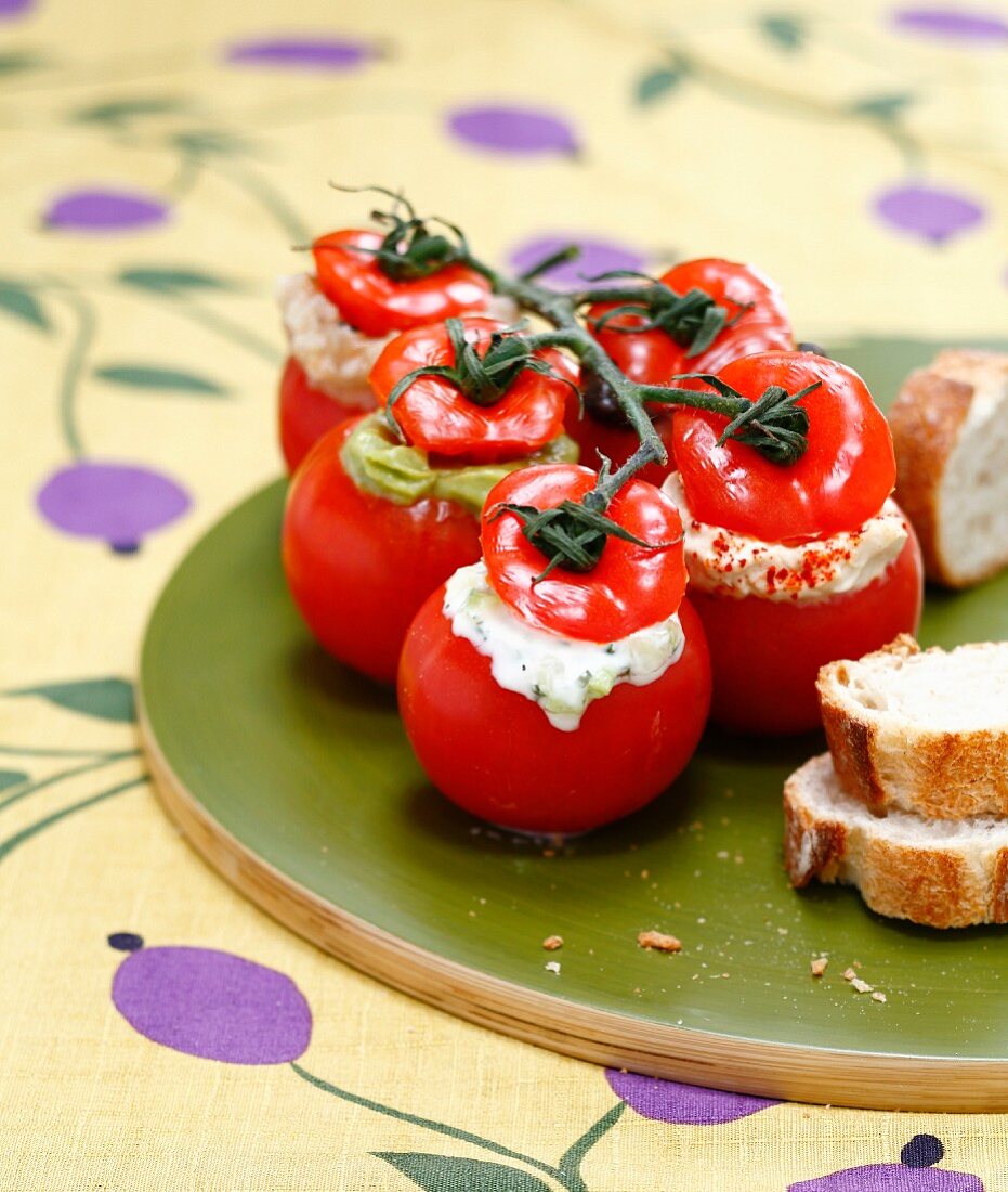 Various stuffed tomatoes