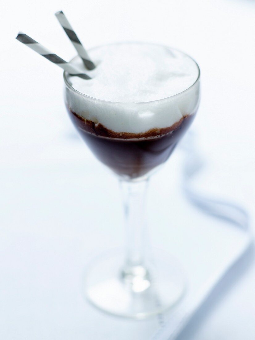 A Viennese-style chocolate frappé from the hotel bar of the Royal Monceau, Paris