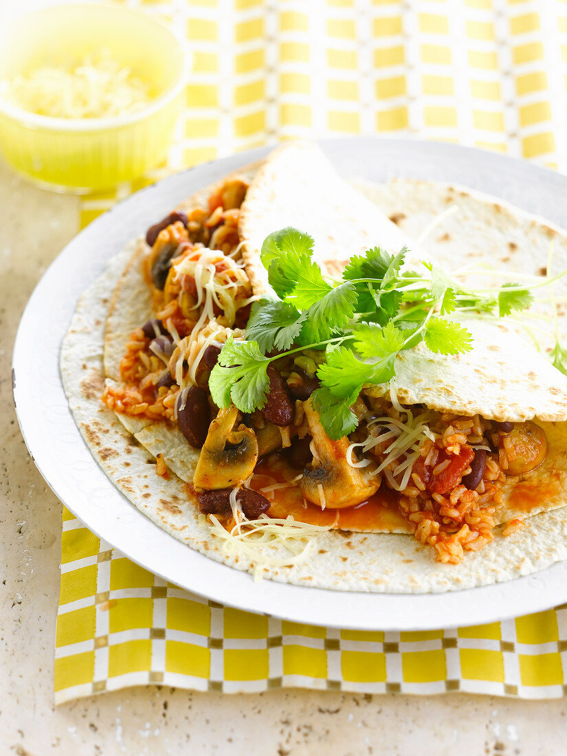 Tortillas mit Kidneybohnen