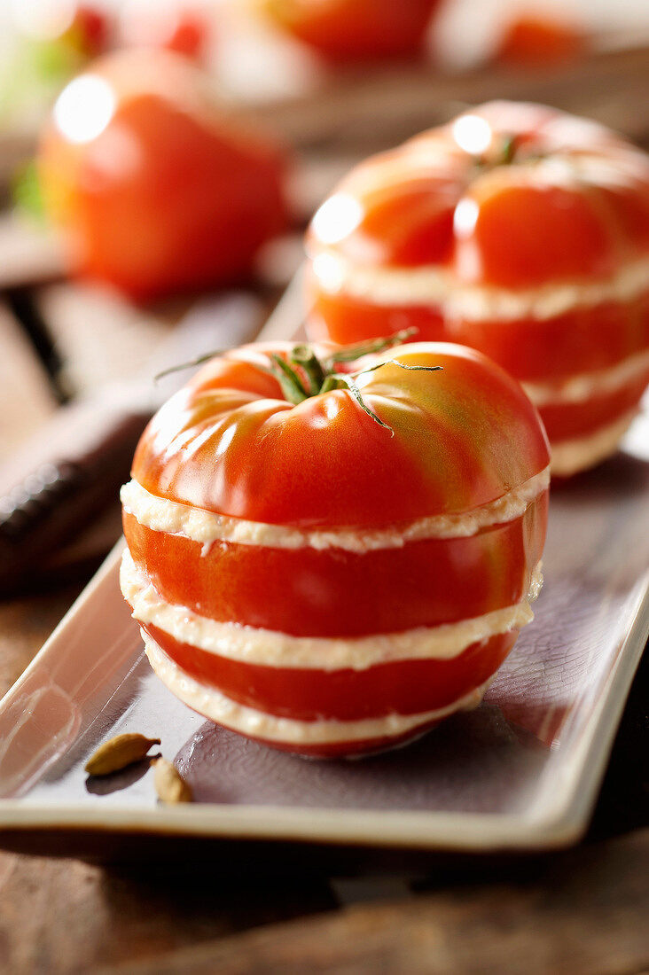 Gefüllte Tomaten mit Seespinne