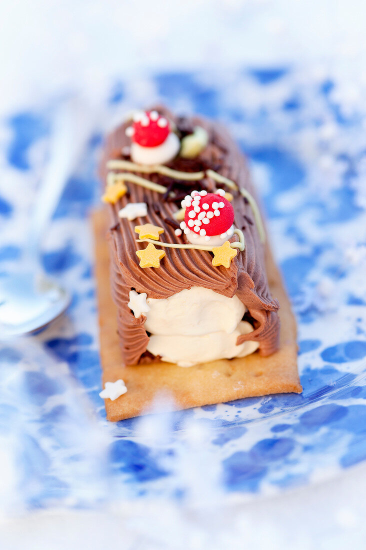 Christmas log cake