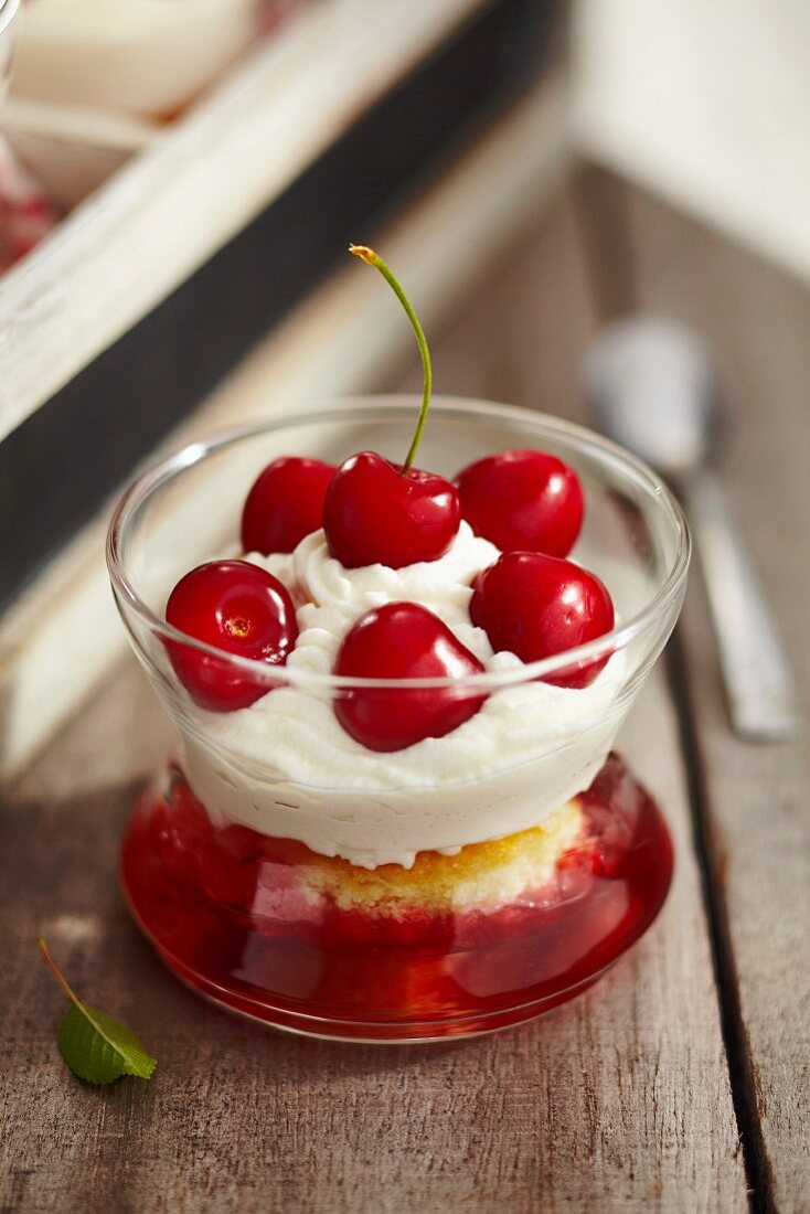 Trifle-style cherry dessert