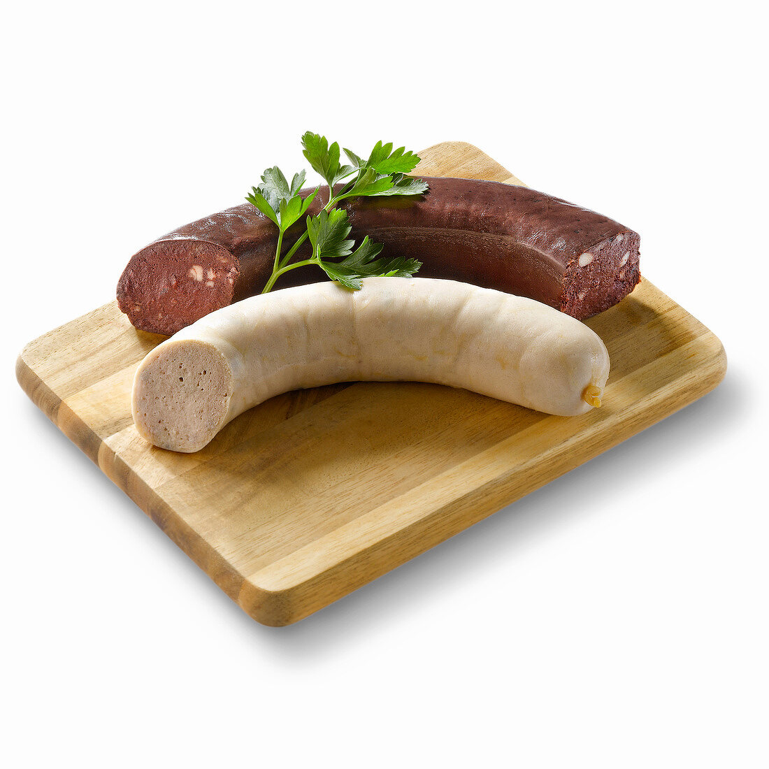White sausage and blood sausage