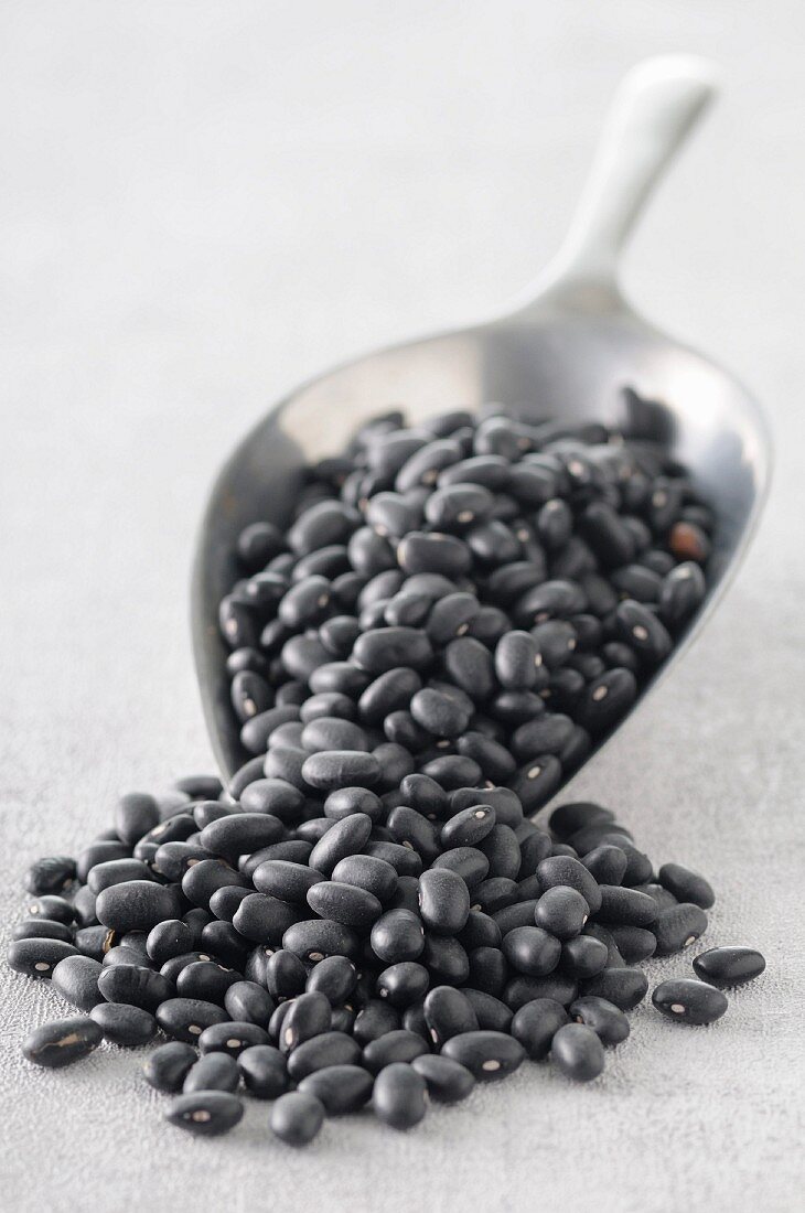 Scoopful of black beans