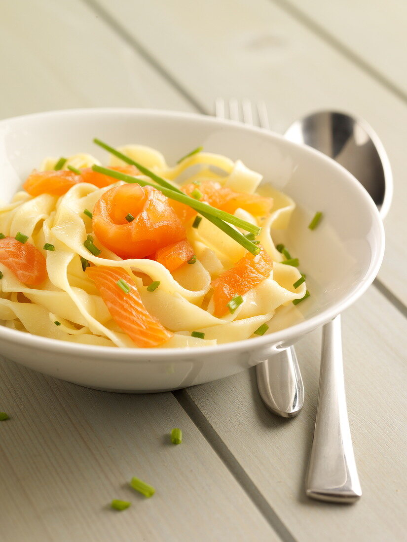 Tagliatelle mit Lachs