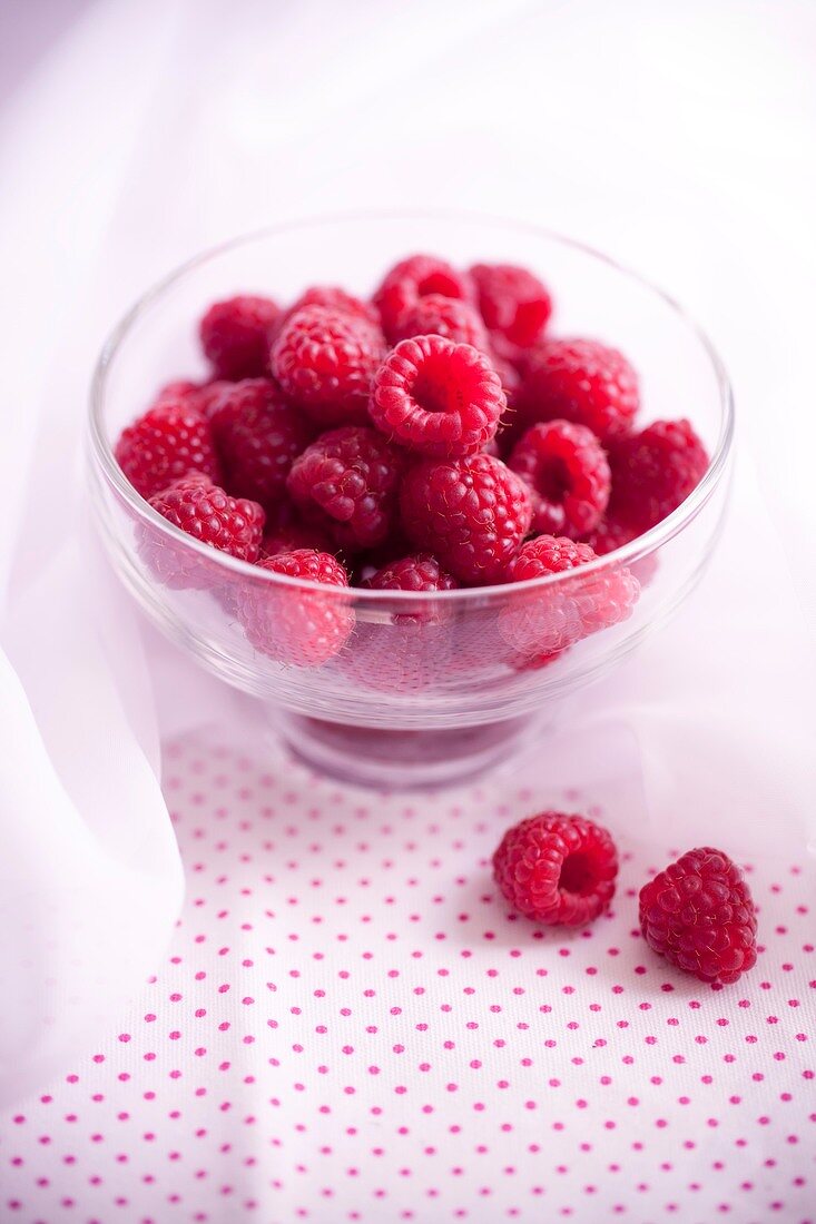 Bowl of raspberries