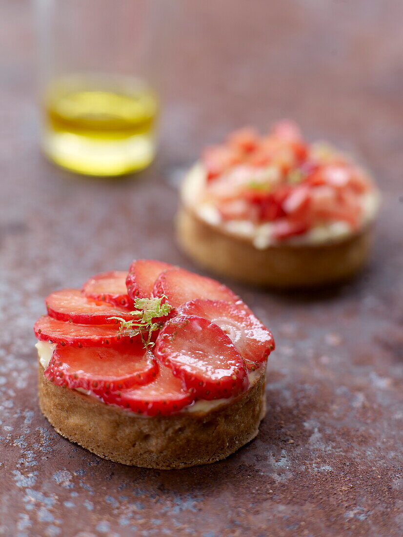 Mini strawberry tartlets