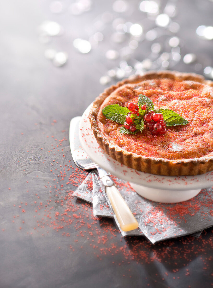 Tarte aux pralines roses (Tarte mit rosa Zuckermandeln, Frankreich)