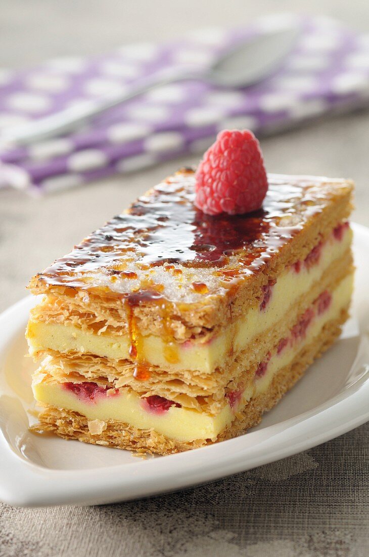 Himbeer-Mille-feuille